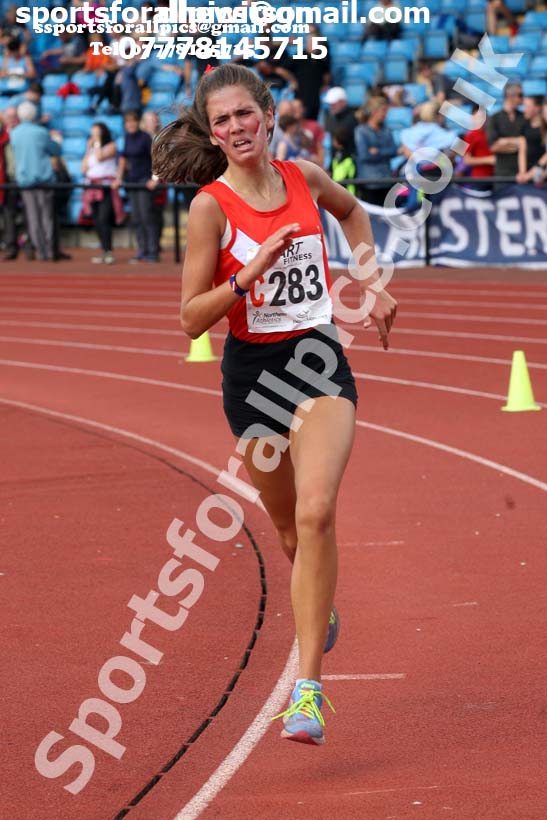 Girls under-15s 3 stage relay, Northern Senior 6 and 4 and Junior Stage Road Relays, SportsCity, Manchester. Photo:  David T. Hewitson/Sports for All Pics